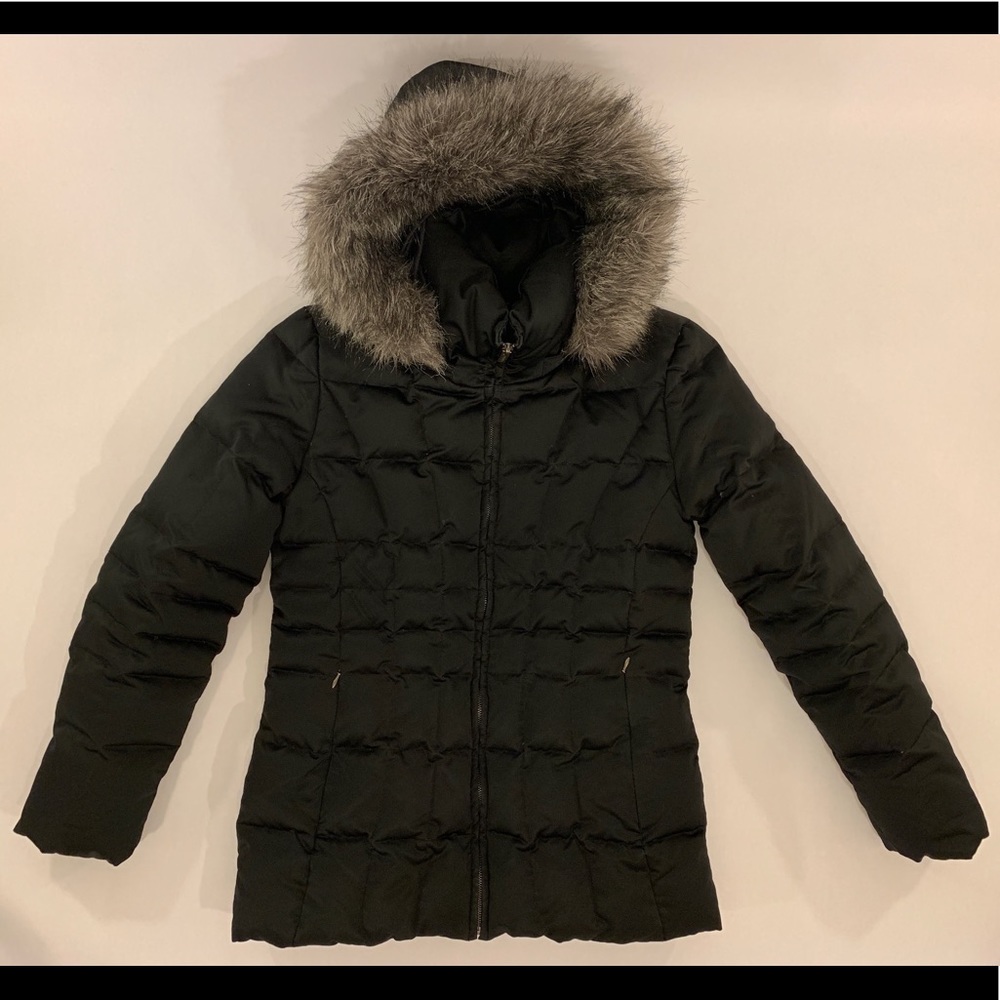 Calvin Klein black puffer jacket w/ removable hood